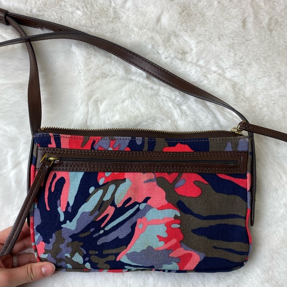 FOSSIL JENNA SMALL CROSSBODY FLORAL PURSE BAG - Picture 4 of 6